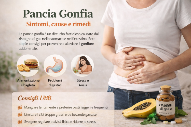 Rimedi per la pancia gonfia: cause, sintomi e consigli utili