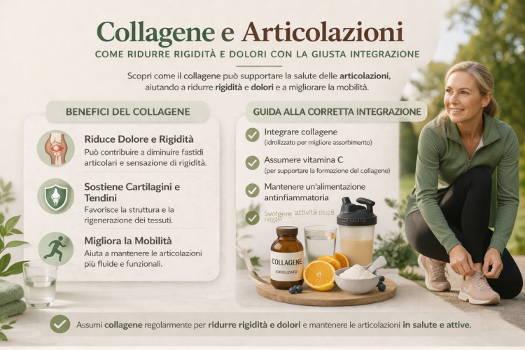 Collagene e articolazioni: come ridurre rigidità e dolori con la giusta integrazione