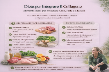 Dieta per integrare il collagene: alimenti ideali per sostenere ossa, pelle e muscoli