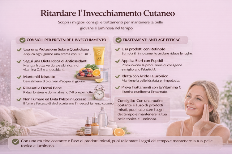 Invecchiamento cutaneo: come rallentarlo con prevenzione e skincare corretta
