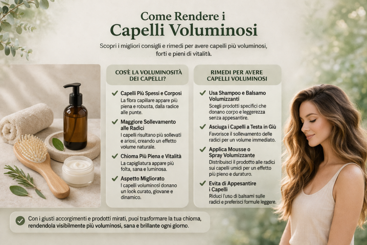 Capelli voluminosi: come sostenere forza, densità e vitalità della chioma