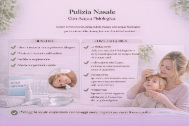 Pulizia nasale con acqua fisiologica: cos’è, a cosa serve e differenze tra soluzioni saline