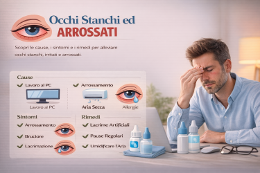 Occhi stanchi e arrossati: cause e rimedi per l’affaticamento visivo