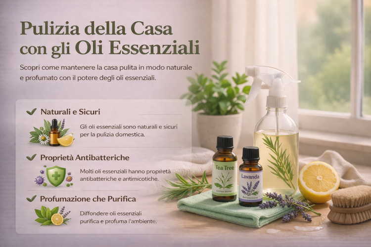 Oli essenziali per pulire casa in modo naturale ed efficace