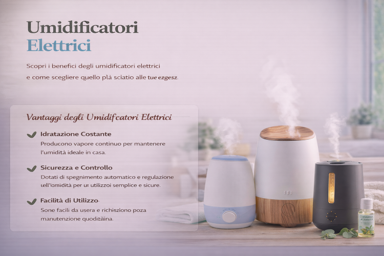 Umidificatori elettrici: cosa sono, come funzionano e quali benefici offrono