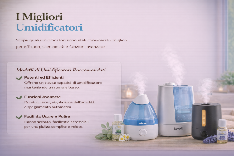Migliori umidificatori: come scegliere quello più adatto alle proprie esigenze