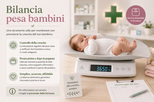 Bilancia pesa bambini in farmacia