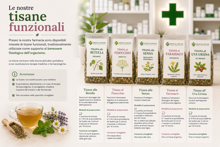 Tisane funzionali per il benessere quotidiano