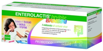 ENTEROLACTIS BAMBINI 12 FLACONCINI 1 MILIARDO 